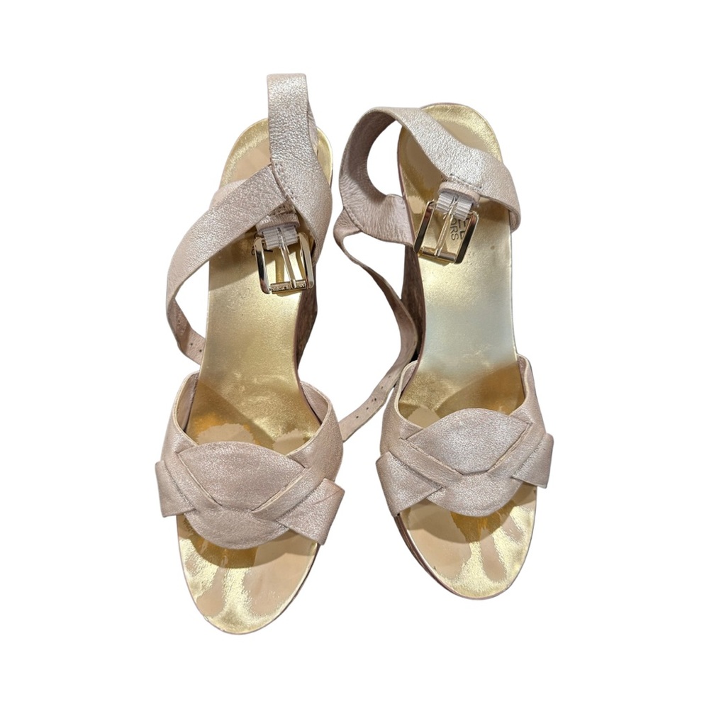 michael kors gold wedges
